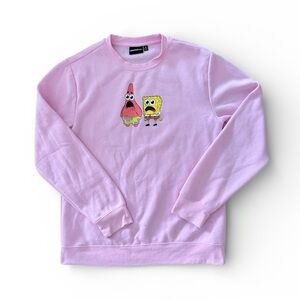 Nikalodeon Pink SpongeBob and Patrick Sweatshirt Size M